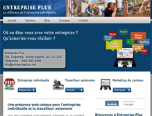 Tablet Screenshot of entrepriseplus.net